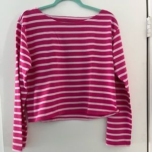 J Crew Pink on pink boatneck top